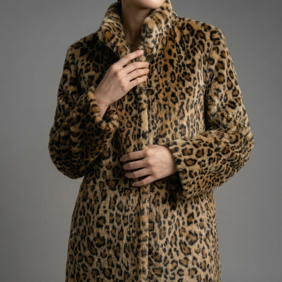 Leopar Kürk - Kahverengi/Siyah