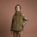 Kürk Detaylı Şişme Mont - Camel