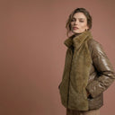 Kürk Detaylı Şişme Mont - Camel