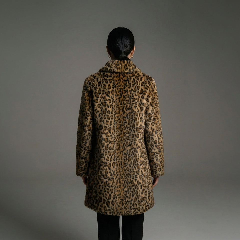 Leopar Kürk - Kahverengi/Siyah
